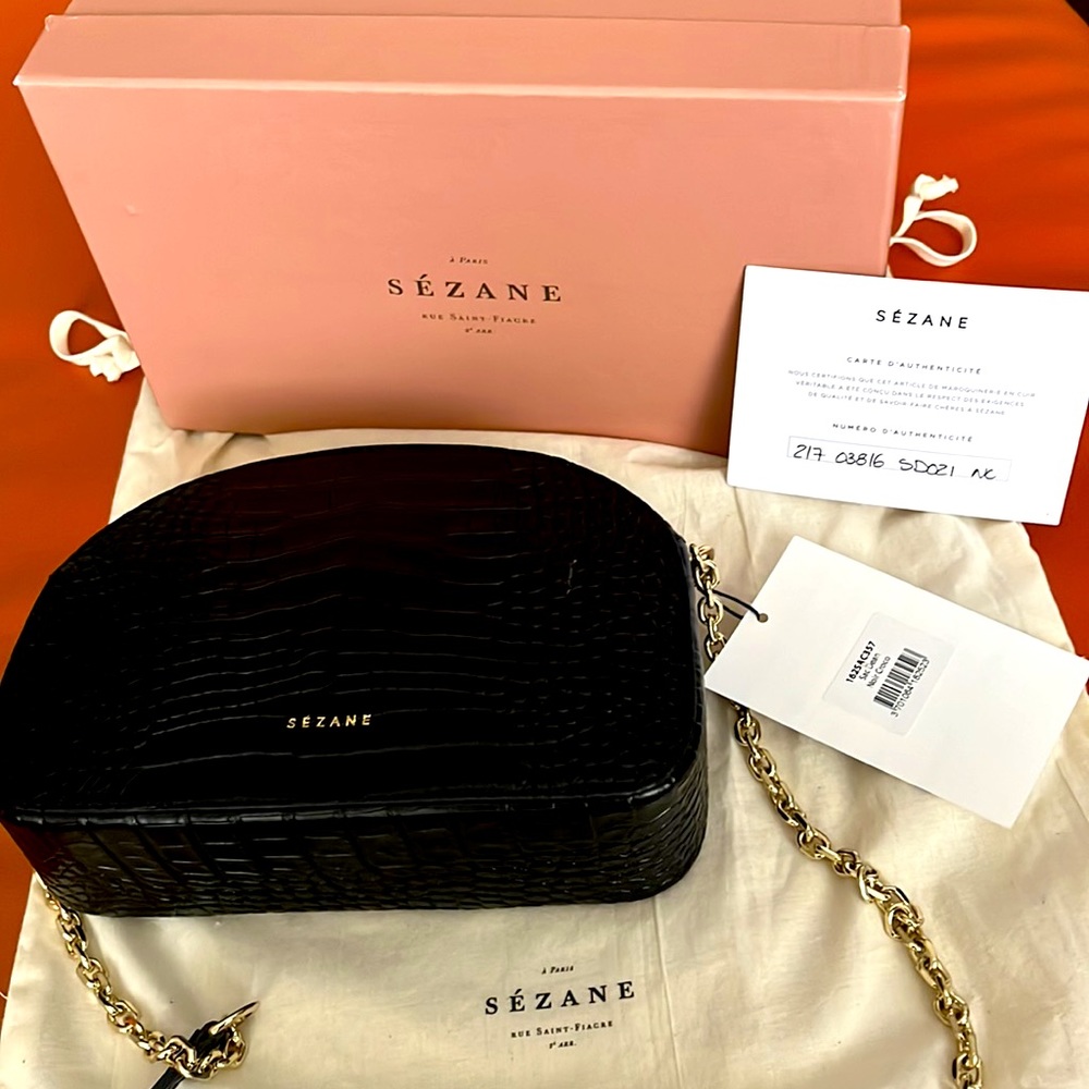 Nwt Sézane croc Dean bag